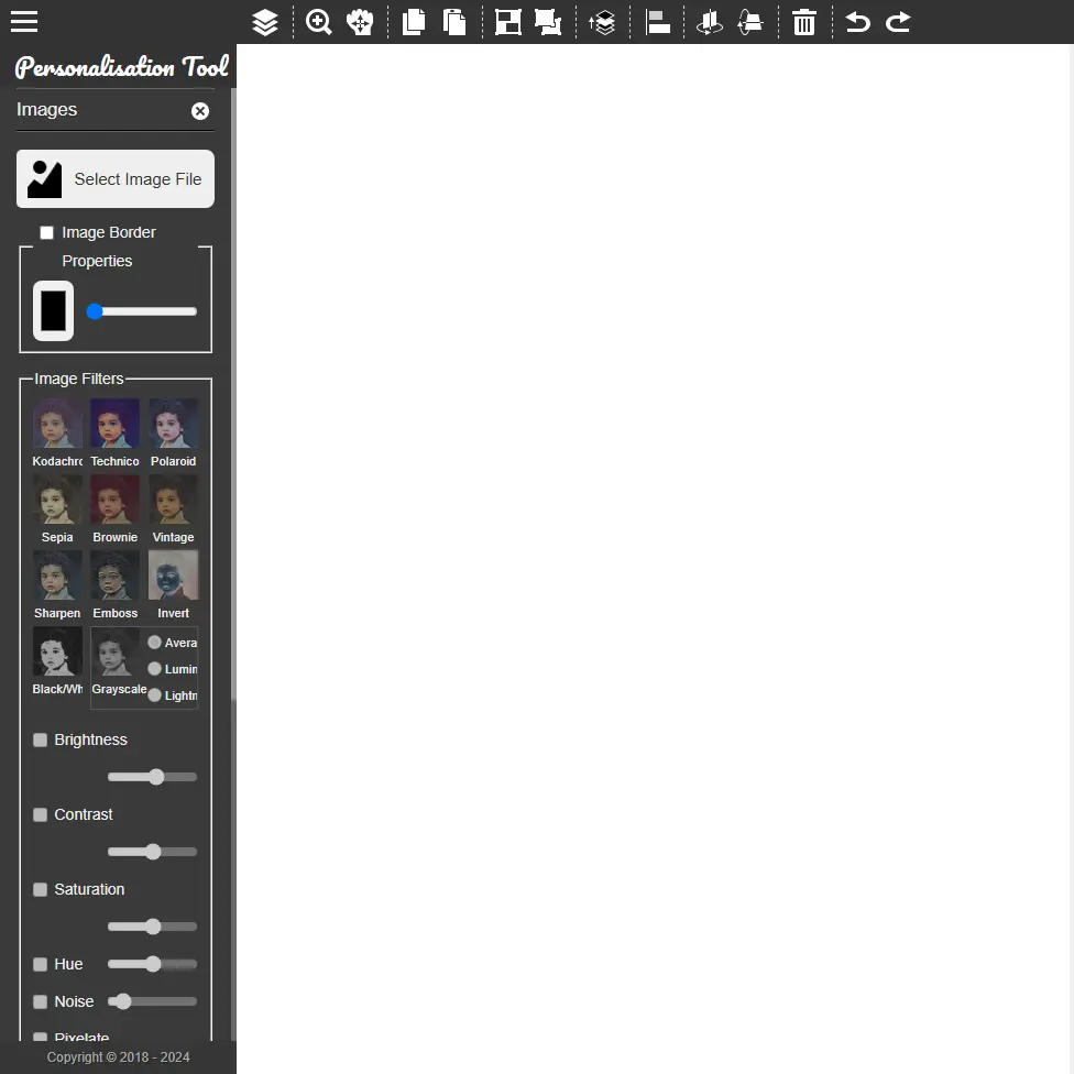 Personalization tool preview