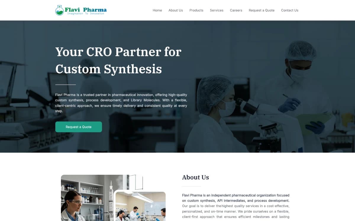 Flavi Pharma website preview